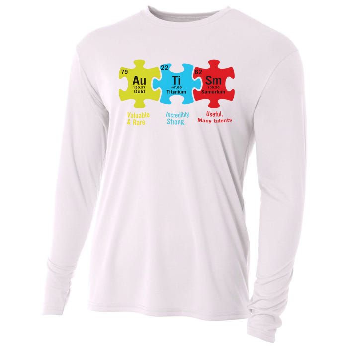 Autism Puzzle Piece Autism Awareness Month Cooling Performance Long Sleeve Crew