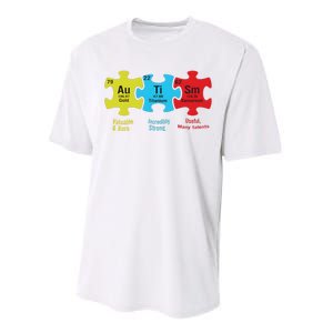 Autism Puzzle Piece Autism Awareness Month Performance Sprint T-Shirt