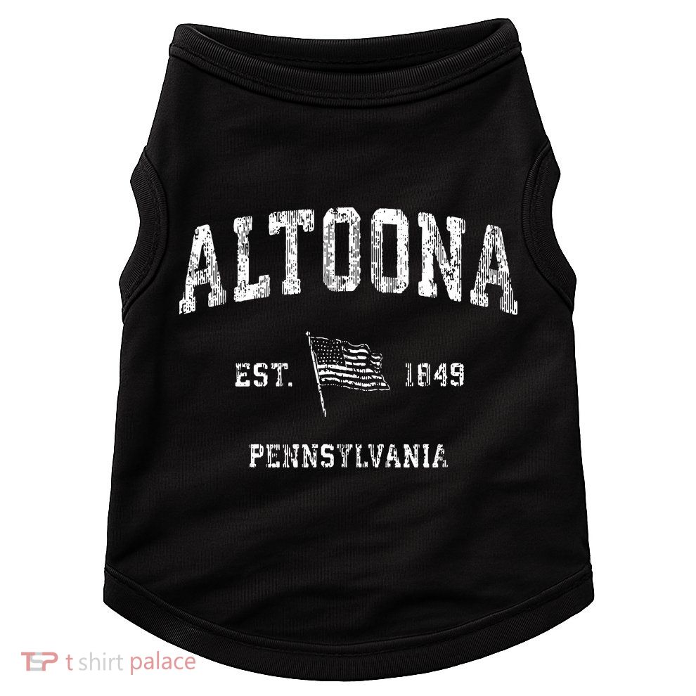 Altoona Pennsylvania Pa Vintage Us Flag Sports Doggie Tank