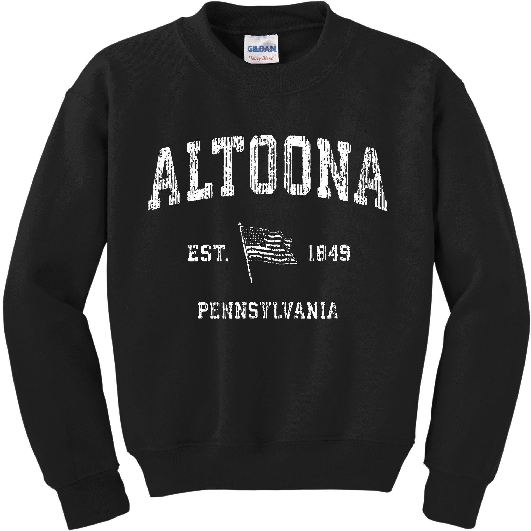 Altoona Pennsylvania Pa Vintage Us Flag Sports Kids Sweatshirt