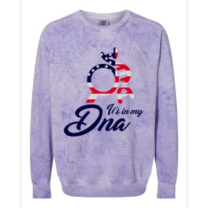 American Patriotic Proud To Be An American Gift Colorblast Crewneck Sweatshirt