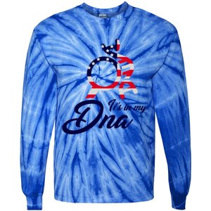 American Patriotic Proud To Be An American Gift Tie-Dye Long Sleeve Shirt