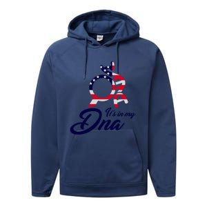 American Patriotic Proud To Be An American Gift Performance Fleece Hoodie