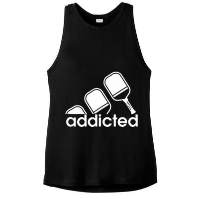 Addicted Pickleball Player Ladies PosiCharge Tri-Blend Wicking Tank