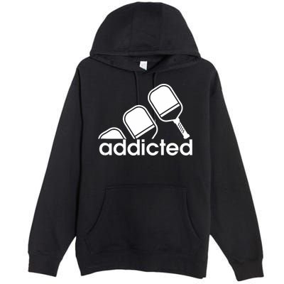 Addicted Pickleball Player Premium Pullover Hoodie