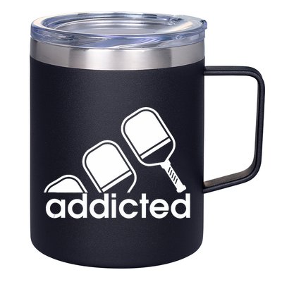 Addicted Pickleball Player 12oz Stainless Steel Coffee Mug