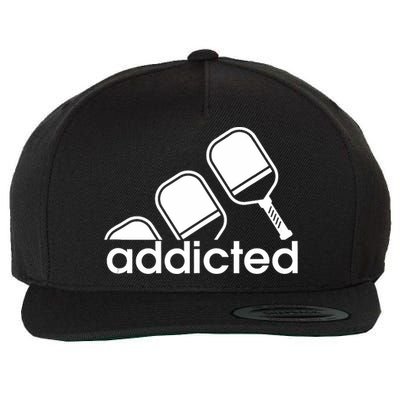 Addicted Pickleball Player Wool Snapback Cap