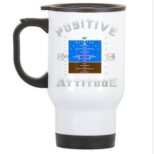 Aviation Pilot Primary Flight Display Positive Attitude Stainless Steel Travel Mug