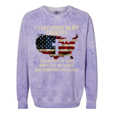 American Pride: Patriotic American Flag Cool Gift Cool Gift Colorblast Crewneck Sweatshirt