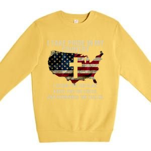 American Pride: Patriotic American Flag Cool Gift Cool Gift Premium Crewneck Sweatshirt