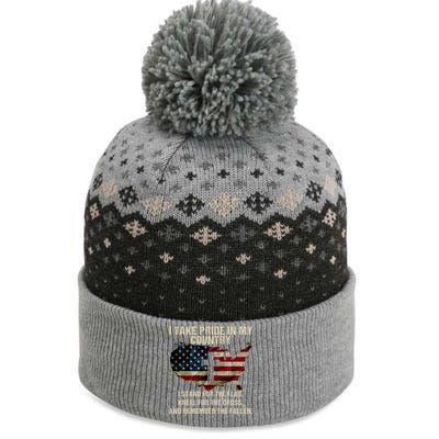 American Pride: Patriotic American Flag Cool Gift Cool Gift The Baniff Cuffed Pom Beanie