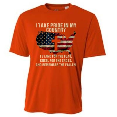 American Pride: Patriotic American Flag Cool Gift Cool Gift Cooling Performance Crew T-Shirt