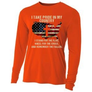 American Pride: Patriotic American Flag Cool Gift Cool Gift Cooling Performance Long Sleeve Crew