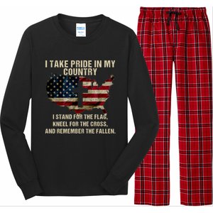 American Pride: Patriotic American Flag Cool Gift Cool Gift Long Sleeve Pajama Set