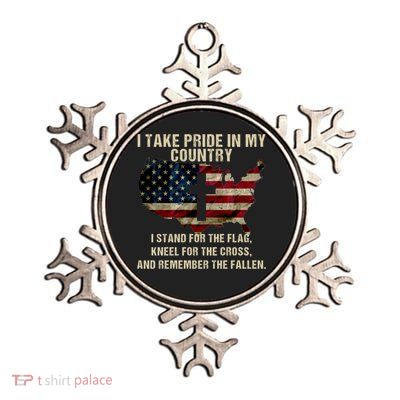 American Pride: Patriotic American Flag Cool Gift Cool Gift Metallic Star Ornament