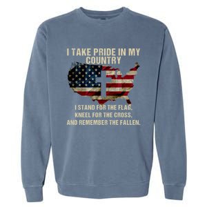 American Pride: Patriotic American Flag Cool Gift Cool Gift Garment-Dyed Sweatshirt