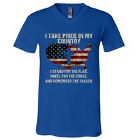 American Pride: Patriotic American Flag Cool Gift Cool Gift V-Neck T-Shirt