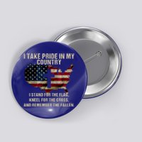 American Pride: Patriotic American Flag Cool Gift Cool Gift Button