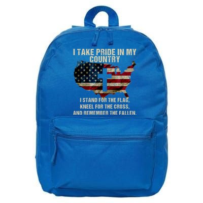 American Pride: Patriotic American Flag Cool Gift Cool Gift 16 in Basic Backpack