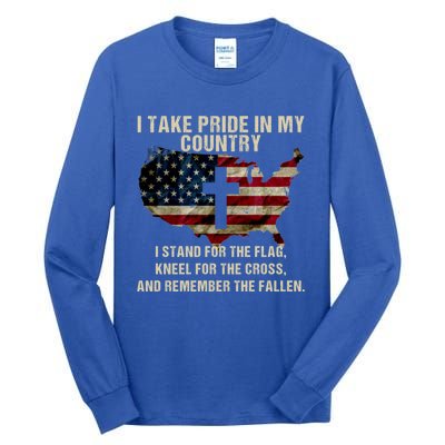 American Pride: Patriotic American Flag Cool Gift Cool Gift Tall Long Sleeve T-Shirt