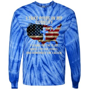 American Pride: Patriotic American Flag Cool Gift Cool Gift Tie-Dye Long Sleeve Shirt