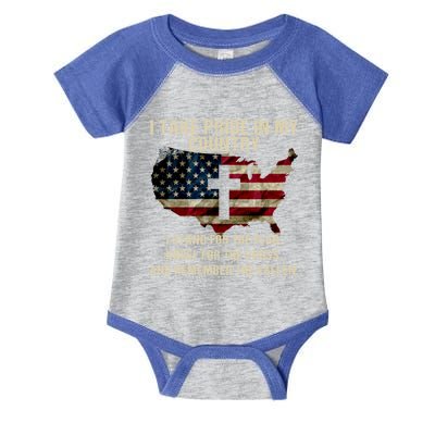 American Pride: Patriotic American Flag Cool Gift Cool Gift Infant Baby Jersey Bodysuit