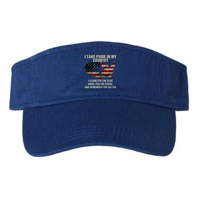 American Pride: Patriotic American Flag Cool Gift Cool Gift Valucap Bio-Washed Visor