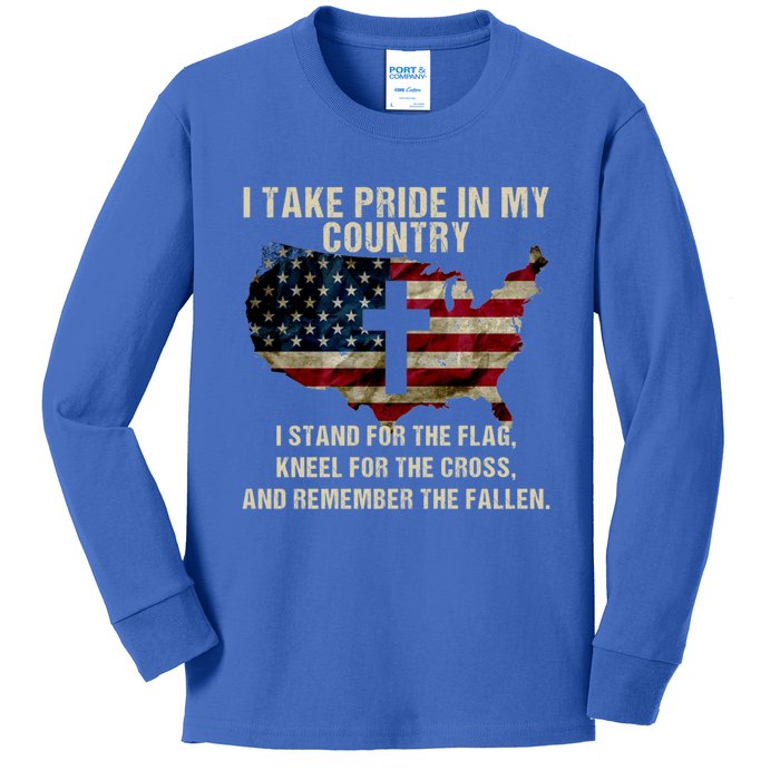 American Pride: Patriotic American Flag Cool Gift Cool Gift Kids Long Sleeve Shirt