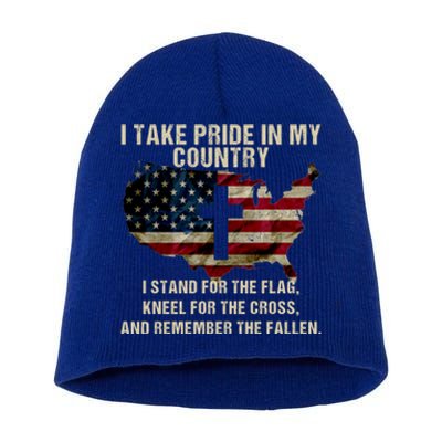 American Pride: Patriotic American Flag Cool Gift Cool Gift Short Acrylic Beanie