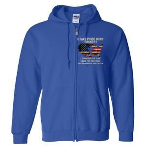 American Pride: Patriotic American Flag Cool Gift Cool Gift Full Zip Hoodie