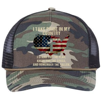 American Pride: Patriotic American Flag Cool Gift Cool Gift Retro Rope Trucker Hat Cap