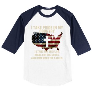 American Pride: Patriotic American Flag Cool Gift Cool Gift Baseball Sleeve Shirt