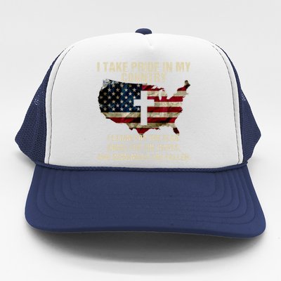 American Pride: Patriotic American Flag Cool Gift Cool Gift Trucker Hat