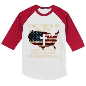 American Pride: Patriotic American Flag Cool Gift Cool Gift Kids Colorblock Raglan Jersey