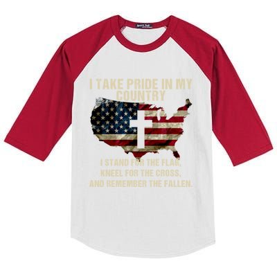 American Pride: Patriotic American Flag Cool Gift Cool Gift Kids Colorblock Raglan Jersey