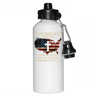 American Pride: Patriotic American Flag Cool Gift Cool Gift Aluminum Water Bottle