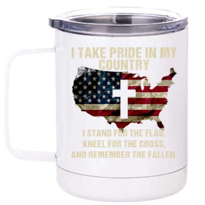 American Pride: Patriotic American Flag Cool Gift Cool Gift 12 oz Stainless Steel Tumbler Cup