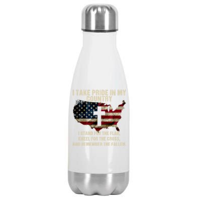 American Pride: Patriotic American Flag Cool Gift Cool Gift Stainless Steel Insulated Water Bottle