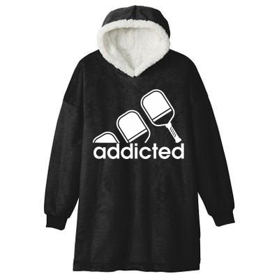 Addicted Pickleball Player Hooded Wearable Blanket