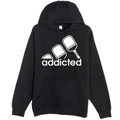 Addicted Pickleball Player Premium Pullover Hoodie