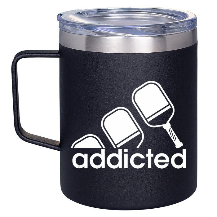 Addicted Pickleball Player 12oz Stainless Steel Coffee Mug
