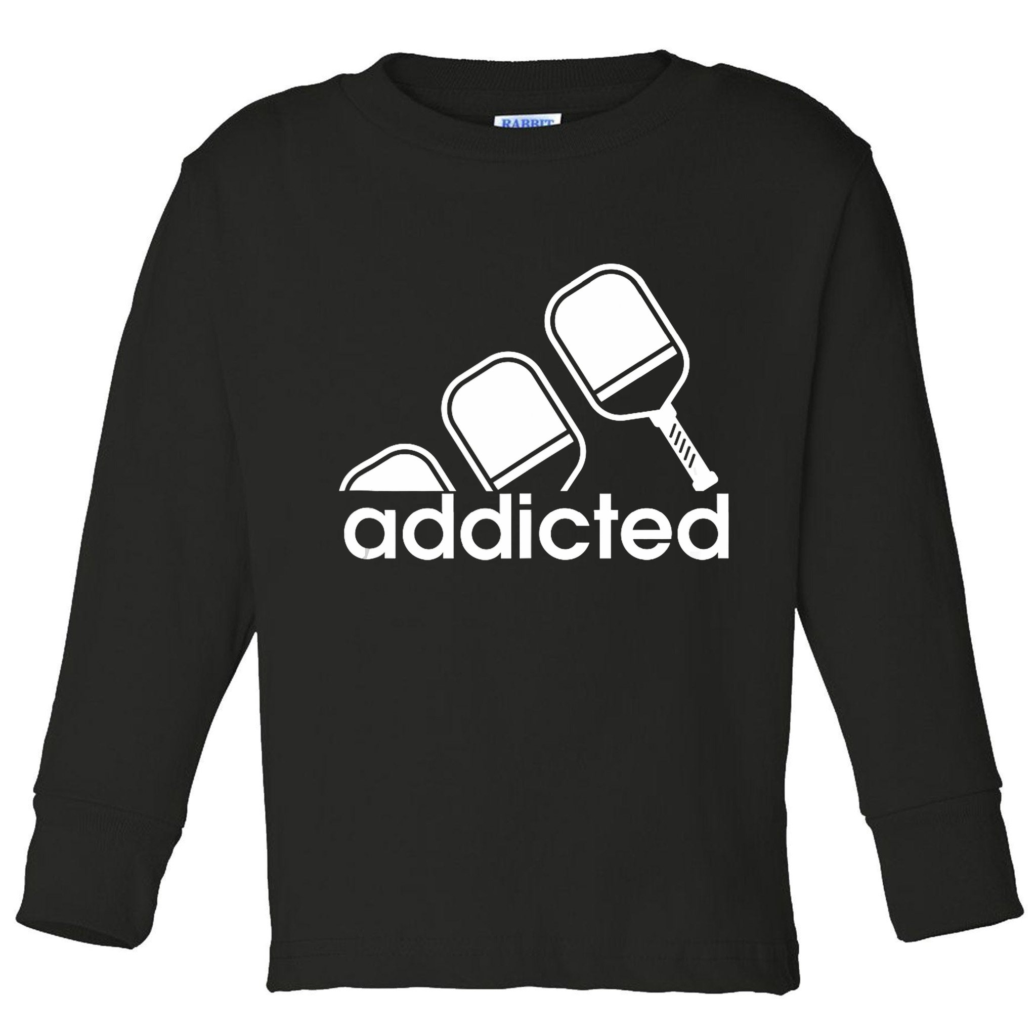 Addicted Pickleball Player Toddler Long Sleeve Shirt