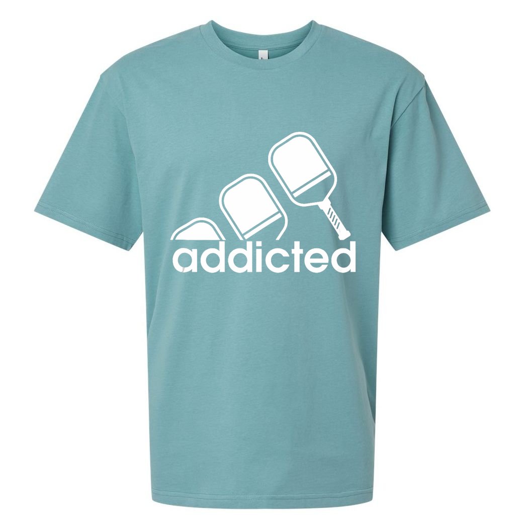 Addicted Pickleball Player Sueded Cloud Jersey T-Shirt