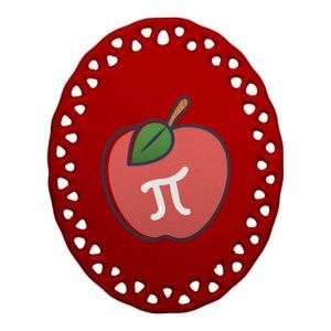 Apple Pie Pi Day 3 14 Math Geek Teacher Engineer Gift Ceramic Oval Ornament