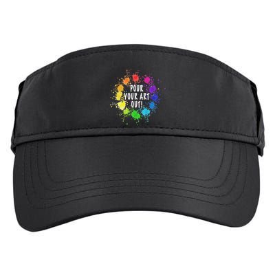Acrylic Paint Pouring Artist Fluid Art Painter Color Wheel Adult Drive Performance Visor