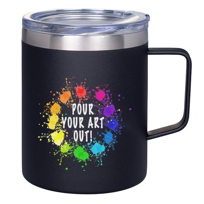 Acrylic Paint Pouring Artist Fluid Art Painter Color Wheel 12oz Stainless Steel Coffee Mug