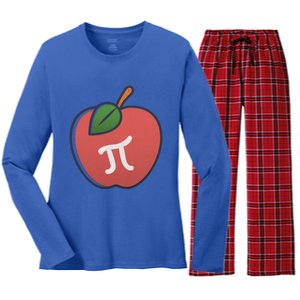 Apple Pie Pi Day 3 14 Math Geek Teacher Engineer Gift Women's Long Sleeve Flannel Pajama Set 