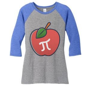 Apple Pie Pi Day 3 14 Math Geek Teacher Engineer Gift Women's Tri-Blend 3/4-Sleeve Raglan Shirt