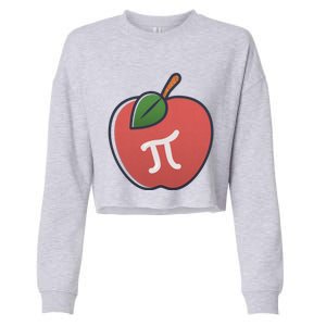 Apple Pie Pi Day 3 14 Math Geek Teacher Engineer Gift Cropped Pullover Crew