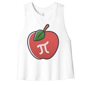 Apple Pie Pi Day 3 14 Math Geek Teacher Engineer Gift Women's Racerback Cropped Tank